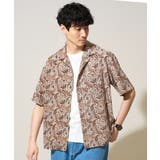 【接触冷感 イージーケア 洗濯機で洗える】ペイズリープリントゴブソデオープンカラ… | a.v.v【MEN】 | 詳細画像1