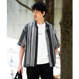 【洗濯機で洗える】ワイドストライプゴブソデオープンカラーシャツ | a.v.v【MEN】 | 詳細画像11