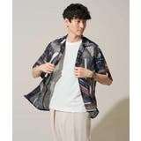 【洗濯機で洗える】涼シャツ / ビッグキカゴブソデオープンカラーシャツ | a.v.v【MEN】 | 詳細画像2