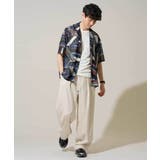 【洗濯機で洗える】涼シャツ / ビッグキカゴブソデオープンカラーシャツ | a.v.v【MEN】 | 詳細画像3