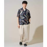 【洗濯機で洗える】涼シャツ / ビッグキカゴブソデオープンカラーシャツ | a.v.v【MEN】 | 詳細画像4