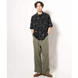 【大人上品シャツ】線画フラワーオープンカラーシャツ 5分袖 | a.v.v【MEN】 | 詳細画像13