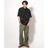 【大人上品シャツ】線画フラワーオープンカラーシャツ 5分袖 | a.v.v【MEN】 | 詳細画像14