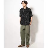 【大人上品シャツ】線画フラワーオープンカラーシャツ 5分袖 | a.v.v【MEN】 | 詳細画像15