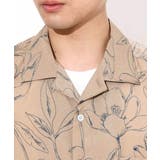 【大人上品シャツ】線画フラワーオープンカラーシャツ 5分袖 | a.v.v【MEN】 | 詳細画像32
