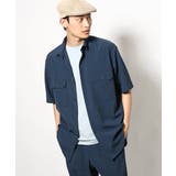 ブルー | 【軽くて涼しい】ダブルポケットシャツ (セットアップ可)リライト シリーズ2 | a.v.v【MEN】