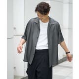 【洗濯機で洗える】ジャカード五分袖オープンカラーシャツ | a.v.v【MEN】 | 詳細画像1