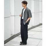 【洗濯機で洗える】ジャカード五分袖オープンカラーシャツ | a.v.v【MEN】 | 詳細画像3