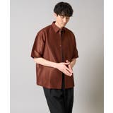 ブラウン | ドットジャカードワイドシルエットシャツ | a.v.v【MEN】