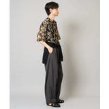 【洗濯機で洗える】メッシュニットダークフラワー五分袖オープンカラーシャツ | a.v.v【MEN】 | 詳細画像10