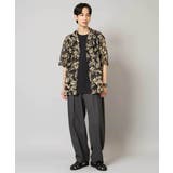 【洗濯機で洗える】メッシュニットダークフラワー五分袖オープンカラーシャツ | a.v.v【MEN】 | 詳細画像11
