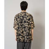 【洗濯機で洗える】メッシュニットダークフラワー五分袖オープンカラーシャツ | a.v.v【MEN】 | 詳細画像23