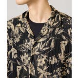 【洗濯機で洗える】メッシュニットダークフラワー五分袖オープンカラーシャツ | a.v.v【MEN】 | 詳細画像24