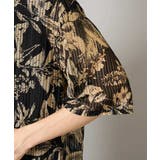 【洗濯機で洗える】メッシュニットダークフラワー五分袖オープンカラーシャツ | a.v.v【MEN】 | 詳細画像25