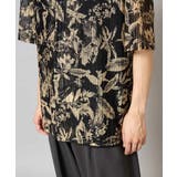 【洗濯機で洗える】メッシュニットダークフラワー五分袖オープンカラーシャツ | a.v.v【MEN】 | 詳細画像26