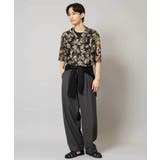 【洗濯機で洗える】メッシュニットダークフラワー五分袖オープンカラーシャツ | a.v.v【MEN】 | 詳細画像6