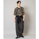 【洗濯機で洗える】メッシュニットダークフラワー五分袖オープンカラーシャツ | a.v.v【MEN】 | 詳細画像7