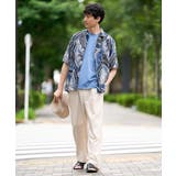 【洗濯機で洗える】アートプリントゴブソデオープンカラーシャツ | a.v.v【MEN】 | 詳細画像12 