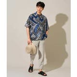 【洗濯機で洗える】アートプリントゴブソデオープンカラーシャツ | a.v.v【MEN】 | 詳細画像16 