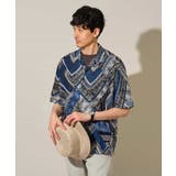 【洗濯機で洗える】アートプリントゴブソデオープンカラーシャツ | a.v.v【MEN】 | 詳細画像23 