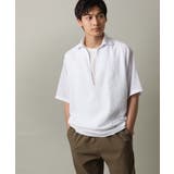 ホワイト | 【ハリつかない涼感素材】ワッシャーVネックシャツプルオーバー | a.v.v【MEN】