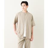 【接触冷感】バンドカラーシャツ 5分袖(セットアップ可)リライトシリーズ3 | a.v.v【MEN】 | 詳細画像21
