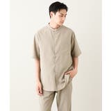 【接触冷感】バンドカラーシャツ 5分袖(セットアップ可)リライトシリーズ3 | a.v.v【MEN】 | 詳細画像22