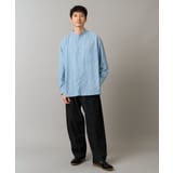 【イージーケア ストレッチ】ストライププリントバンドカラーシャツ【洗濯機で洗える… | a.v.v【MEN】 | 詳細画像2 