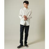 【やわらかい着心地】ランダムストライプ柄ツイルセミワイドシルエットバンドシャツ | a.v.v【MEN】 | 詳細画像15