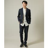 【やわらかい着心地】ランダムストライプ柄ツイルセミワイドシルエットバンドシャツ | a.v.v【MEN】 | 詳細画像17