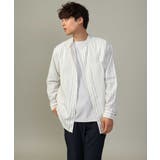 【やわらかい着心地】ランダムストライプ柄ツイルセミワイドシルエットバンドシャツ | a.v.v【MEN】 | 詳細画像25