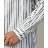 【やわらかい着心地】ランダムストライプ柄ツイルセミワイドシルエットバンドシャツ | a.v.v【MEN】 | 詳細画像32