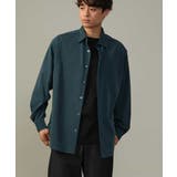 グリーン | 【イージーケア/毛玉になりづらい】ワイドシルエットシャツ | a.v.v【MEN】