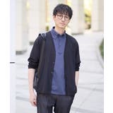 ブラック | 【接触冷感】さらさらタッチVネックカーディガン | a.v.v【MEN】