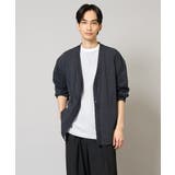 ダークグレー | 【接触冷感/毛玉になりにくい】さらさらタッチVネックカーディガン | a.v.v【MEN】