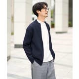 【洗濯機で洗える】ポリエステルリブニットジップアップカーディガン | a.v.v【MEN】 | 詳細画像17 