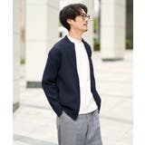 【洗濯機で洗える】ポリエステルリブニットジップアップカーディガン | a.v.v【MEN】 | 詳細画像2 