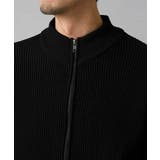 【洗濯機で洗える】ポリエステルリブニットジップアップカーディガン | a.v.v【MEN】 | 詳細画像34 