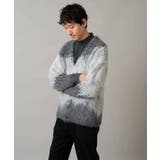 ダークグレー系 | ボカシ柄起毛シャギーワイドカーディガン | a.v.v【MEN】