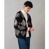 【洗濯で洗える】シャギーアーガイルワイドシルエットカーディガン | a.v.v【MEN】 | 詳細画像11