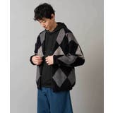 【洗濯で洗える】シャギーアーガイルワイドシルエットカーディガン | a.v.v【MEN】 | 詳細画像14