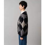 【洗濯で洗える】シャギーアーガイルワイドシルエットカーディガン | a.v.v【MEN】 | 詳細画像17