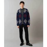 【洗濯で洗える】シャギーアーガイルワイドシルエットカーディガン | a.v.v【MEN】 | 詳細画像2