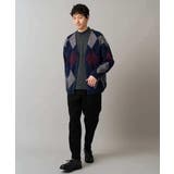 【洗濯で洗える】シャギーアーガイルワイドシルエットカーディガン | a.v.v【MEN】 | 詳細画像3