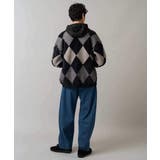 【洗濯で洗える】シャギーアーガイルワイドシルエットカーディガン | a.v.v【MEN】 | 詳細画像8