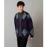 【洗濯で洗える】シャギーアーガイルワイドシルエットカーディガン | a.v.v【MEN】 | 詳細画像9