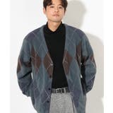 ダークグレー | アーガイル柄シャギーワイドカーディガン | a.v.v【MEN】