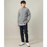 【春先まで使える】ケーブル柄スタンドカラーカーディガン | a.v.v【MEN】 | 詳細画像10
