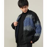 ブラック | 【ユニセックス】ボカシ柄起毛シャギーニット(厚手であったかい) | a.v.v【MEN】