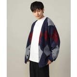 【肌触りなめらか】アーガイル柄シャギーニットカーディガン(厚手) | a.v.v【MEN】 | 詳細画像13